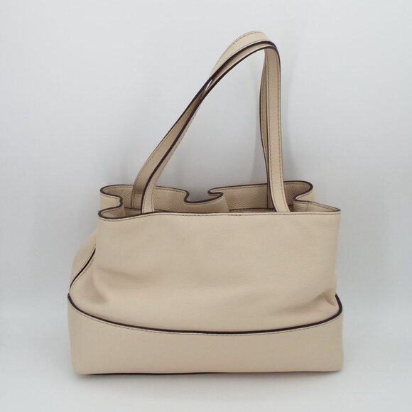 Kate Spade West Valley Maryanne Tie Front Cream Pebbled Leather Handbag - Picture 5 of 14